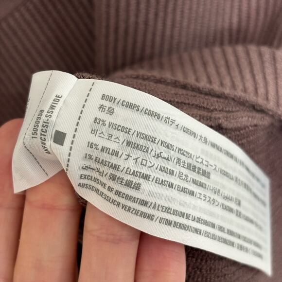 NWT Abercrombie Ribbed Sweater Tank in Dark Mauve - Size XL - Picture 5 of 6